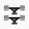 Bundle – Black Polar Bear 105mm(2), 63mm 78a Fatty Grey White(4), Grey 88a bushings(4) & 8mm Spaceball Bearings(8) 2 with Sizes